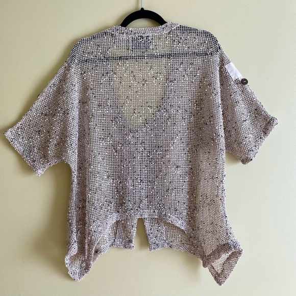 Keren Crochet Women’s Open Knit Cardigan Large Fairy Grunge Lagenlook Artsy - Picture 3 of 14
